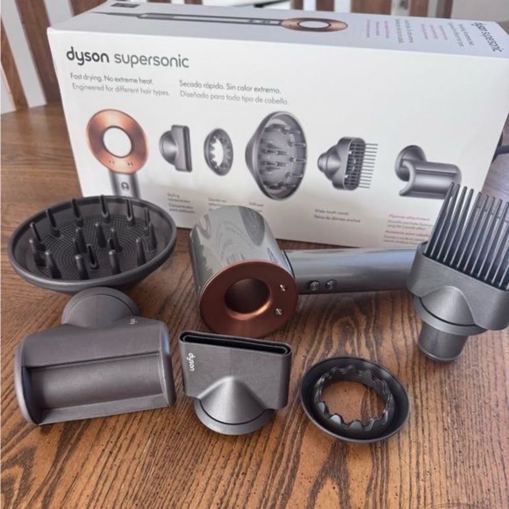 Dyson Supersonic Hair Dryer Set in Silver and Brown